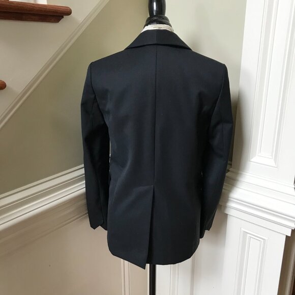 Zadig & Voltaire Date Open Front Blazer Jacket Womens 34 Small Black Gabardine - Picture 12 of 14